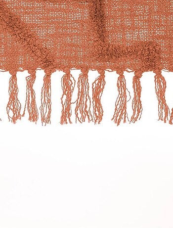 Jeté de lit tufté Inca 130x180 cm terracotta