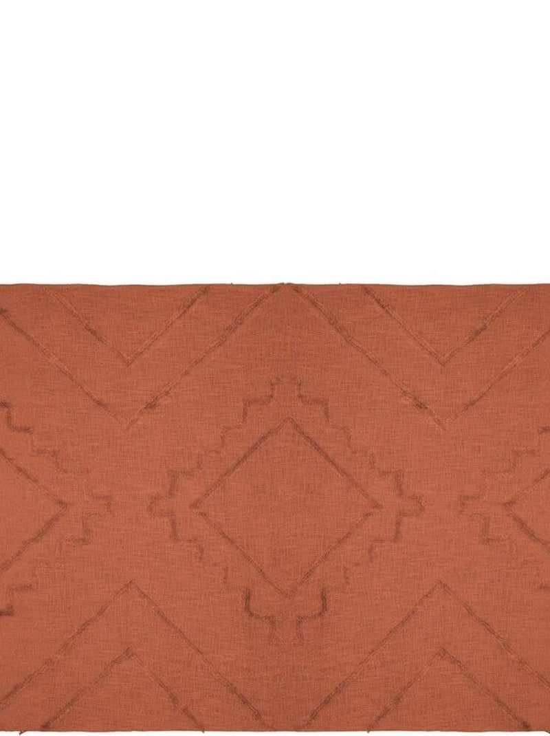 Jeté de lit tufté Inca 130x180 cm terracotta Orange - Kiabi