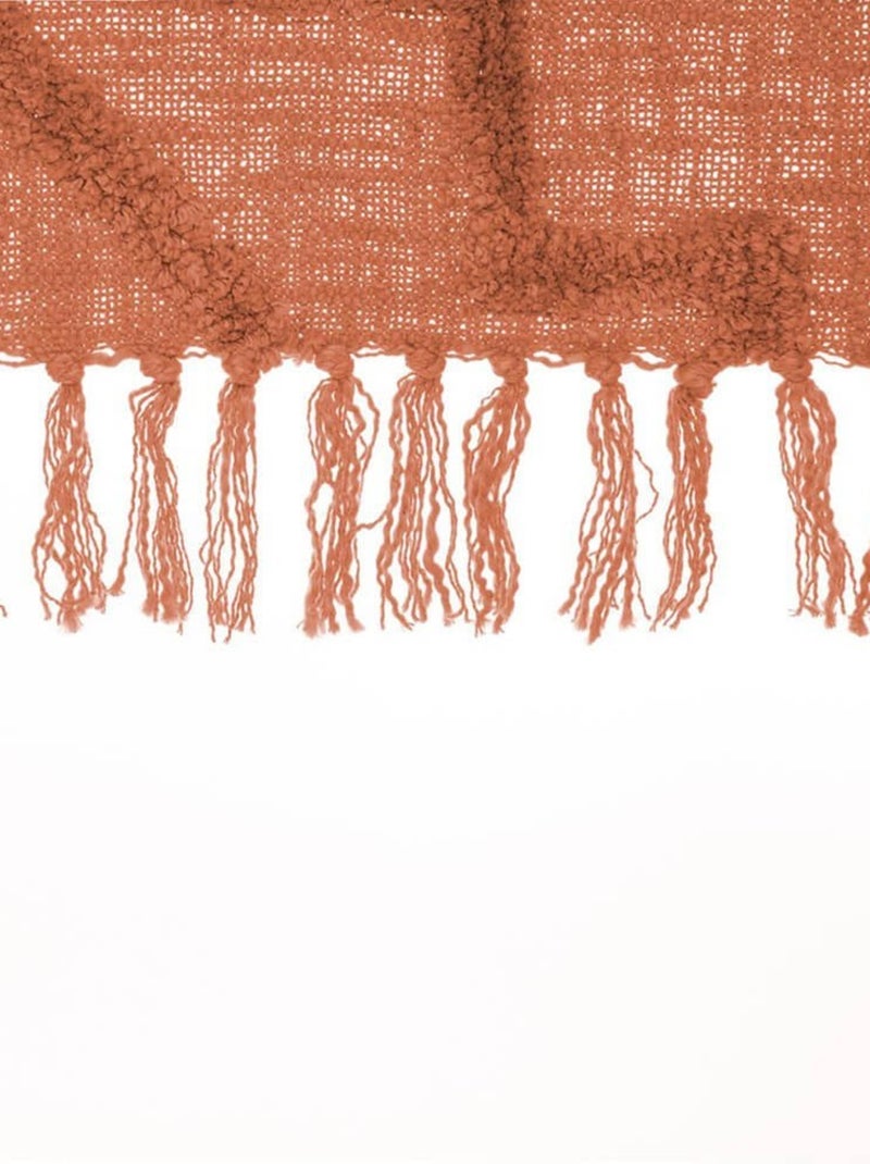 Jeté de lit tufté Inca 130x180 cm terracotta Orange - Kiabi