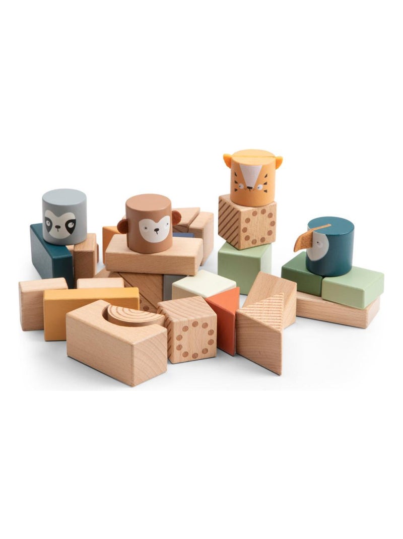 Jeu à empiler Animaux en Bois Multicolore - Kiabi