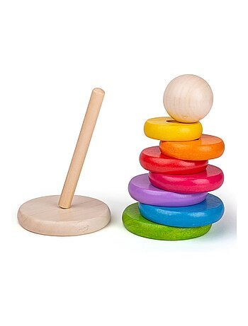 Jeu à empiler arc-en-ciel