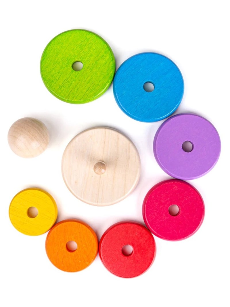 Jeu à empiler arc-en-ciel Beige - Kiabi