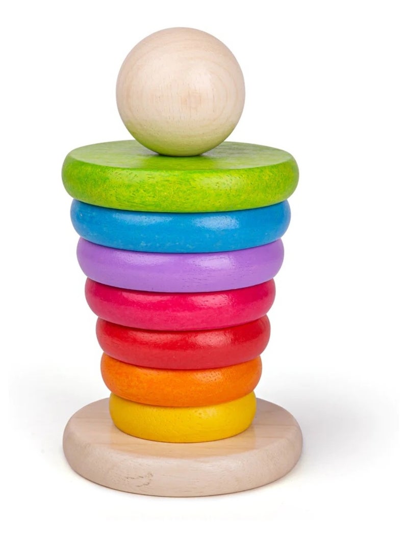 Jeu à empiler arc-en-ciel Beige - Kiabi