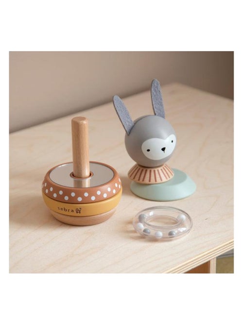 Jeu à empiler en bois Lapin en Bois - Kiabi