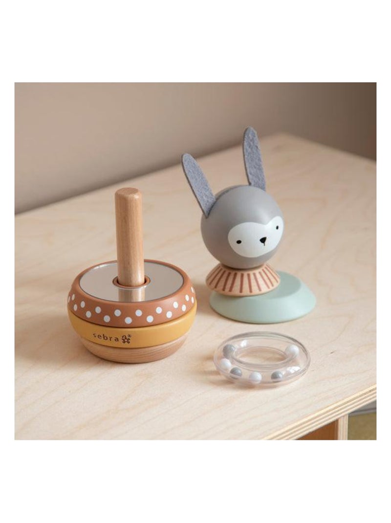 Jeu à empiler en bois Lapin en Bois Multicolore - Kiabi