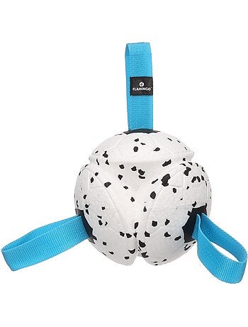 Jeu balle avec rubans flottante et ultra rebondissante pour chien