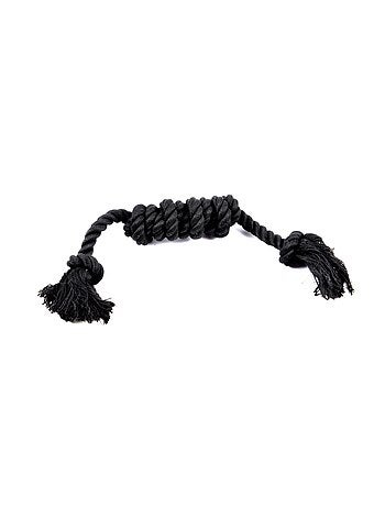 Jeu corde multi noeuds noir pour chien