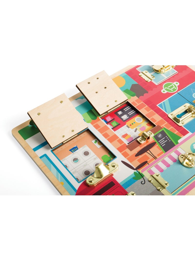 Jeu d'activités loquets et serrures Beige - Kiabi