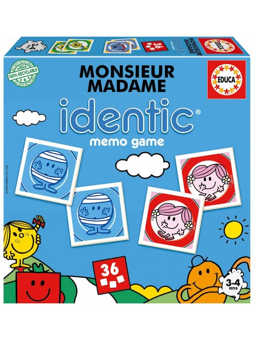 Jeu d'apprentissage - educa - monsieur madame - identic - Kiabi