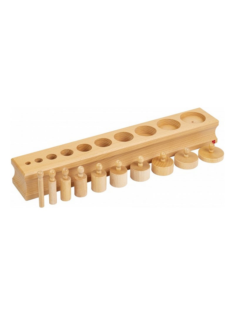 Jeu d'apprentissage Bloc cylindres n°3 jeu Montessori N/A - Kiabi