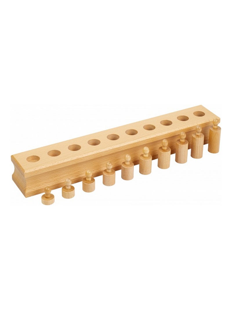 Jeu d'apprentissage Bloc cylindres n°4 jeu Montessori N/A - Kiabi