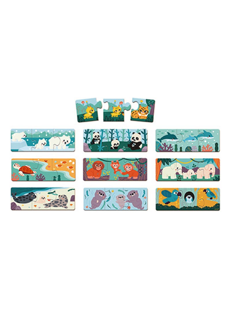 Jeu D'association Puzzles Animaux Wwf N/A - Kiabi