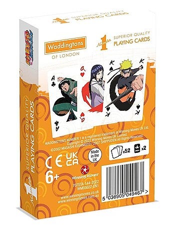 Jeu de 54 cartes - theme Naruto