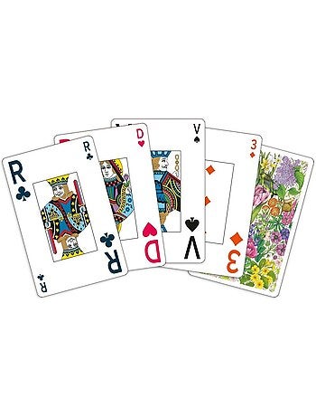 Jeu de 54 cartes fleurs de printemps