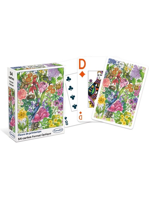 Jeu de 54 cartes fleurs de printemps - Kiabi