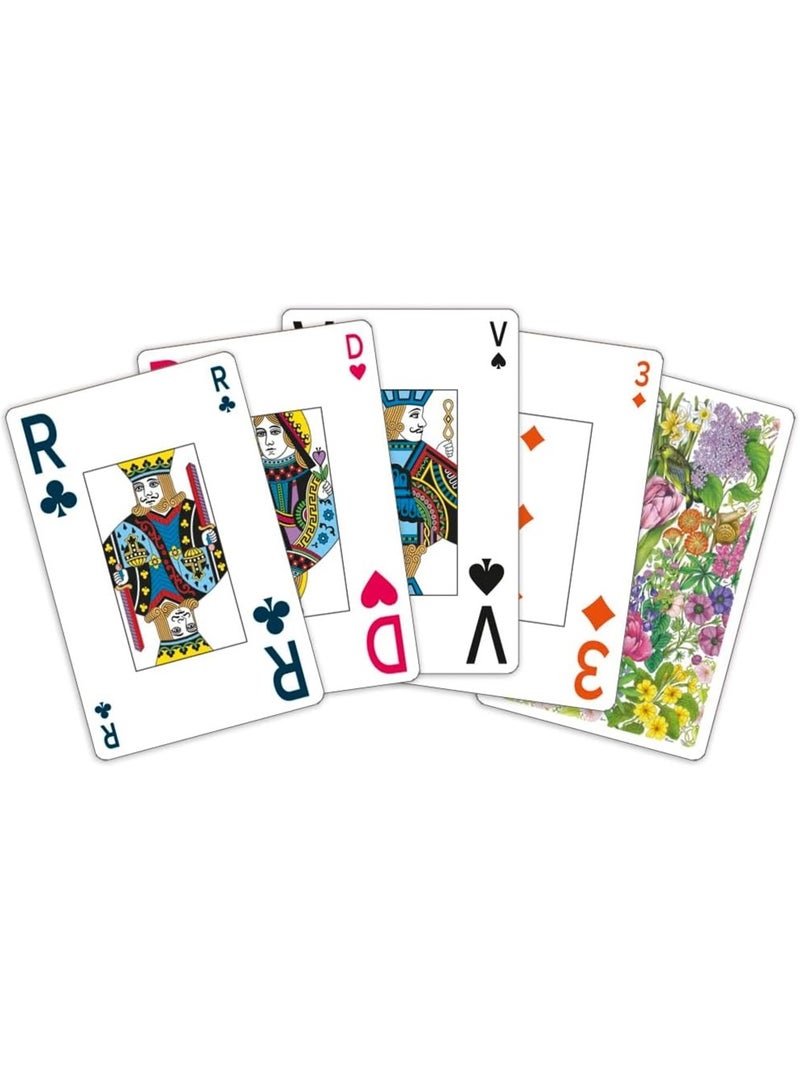 Jeu de 54 cartes fleurs de printemps N/A - Kiabi