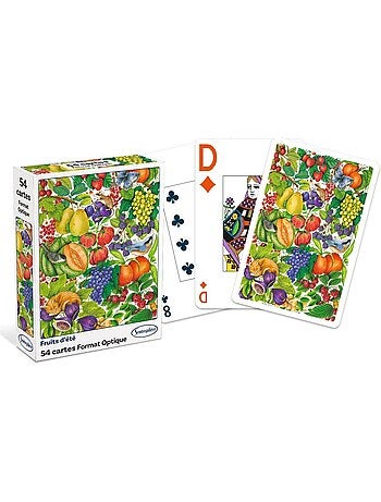 Jeu de 54 cartes fruits d'été