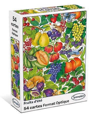 Jeu de 54 cartes fruits d'été