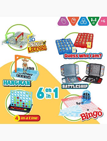 Jeu de 6 jeux de société cb games