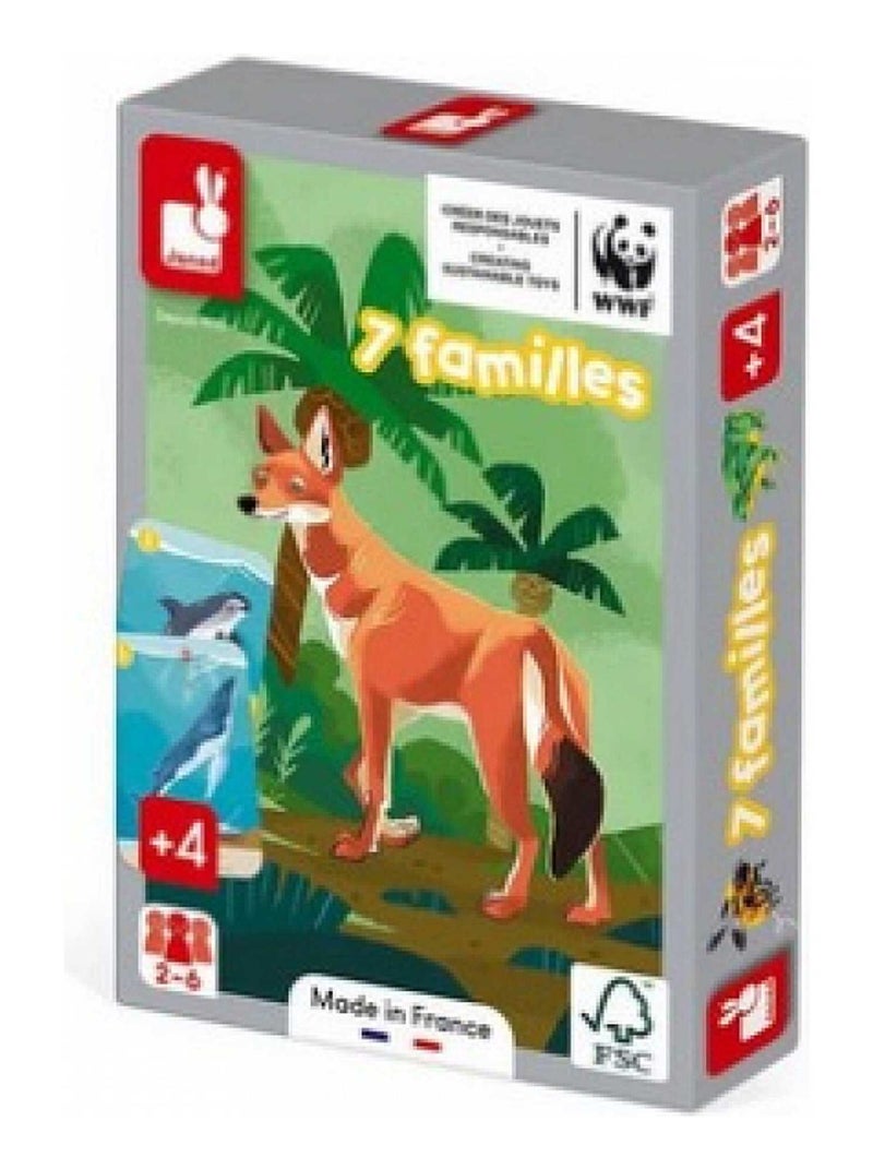 Jeu de 7 Familles le Règne Animal N/A - Kiabi