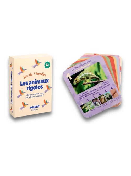 Jeu de 7 familles, les animaux rigolos - Kiabi