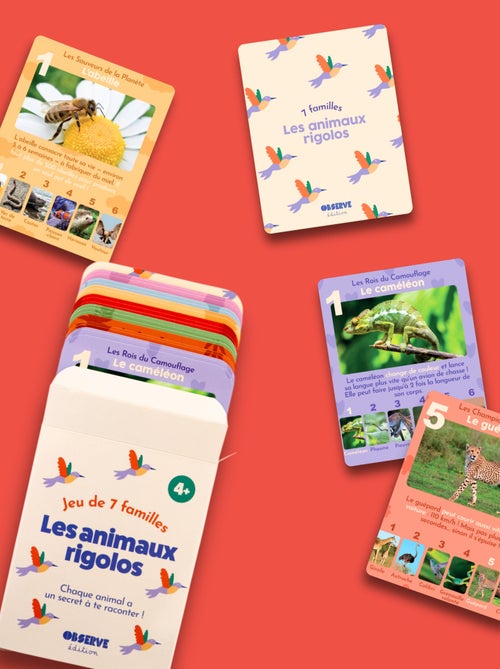 Jeu de 7 familles, les animaux rigolos - Kiabi