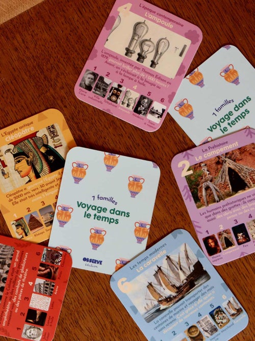 Jeu de 7 familles, voyage dans le temps - Histoire - Kiabi