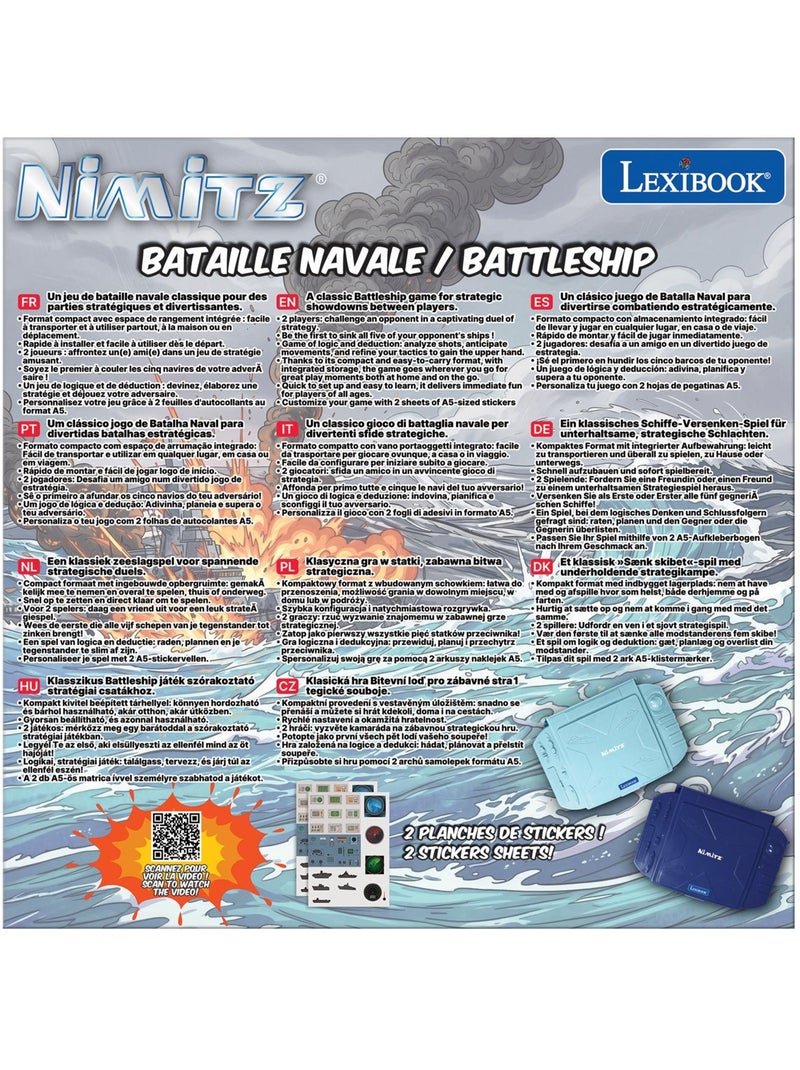 Jeu de bataille navale compact pour deux joueurs Bleu - Kiabi
