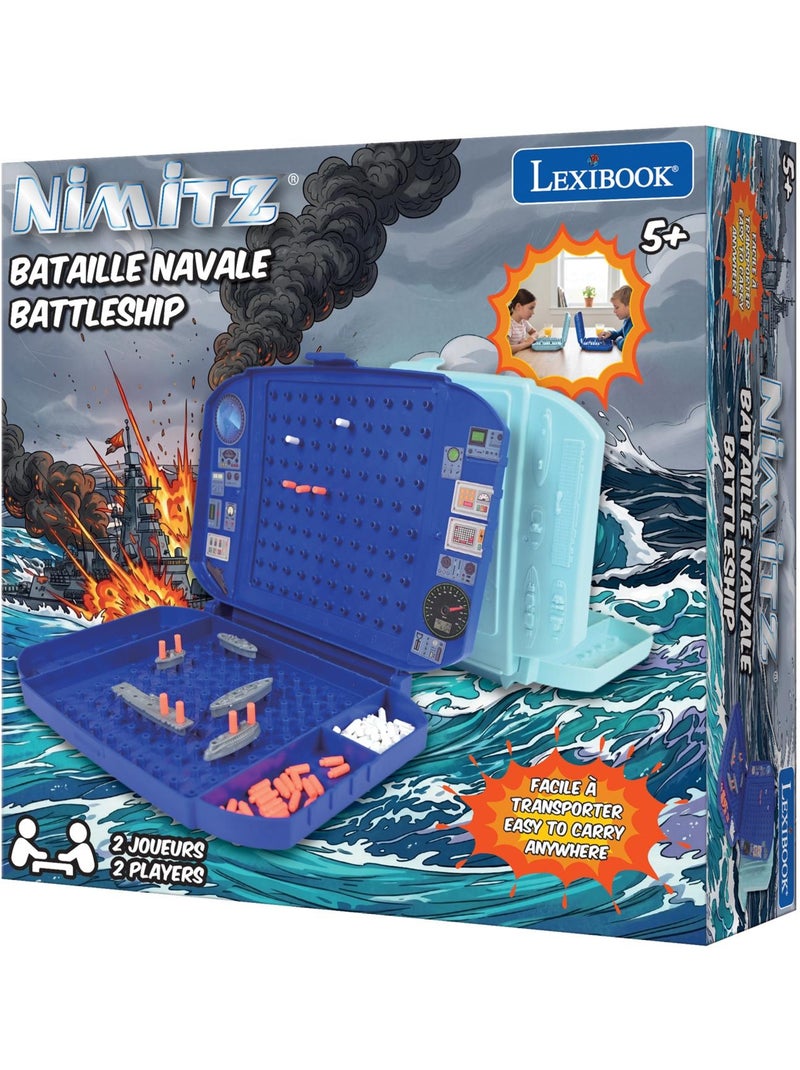Jeu de bataille navale compact pour deux joueurs Bleu - Kiabi
