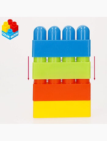 Jeu de blocs de construction 144 pièces maxi color block