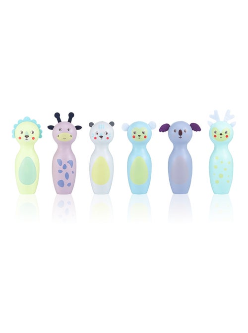 Jeu de bowling en bois enfant animaux pastels Mamabrum - Kiabi
