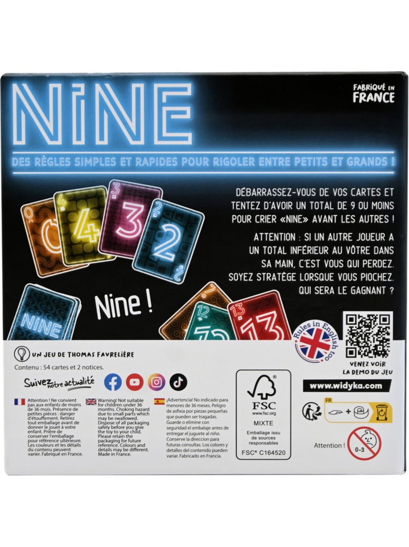 Jeu de cartes - Nine - Widyka - Fabriqué en France N/A - Kiabi