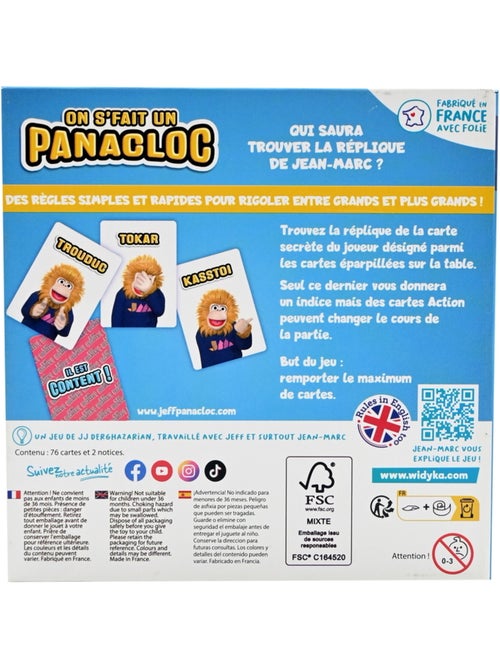 Jeu de cartes - On S'Fait Un Panacloc - Widyka - Fabriqué en France - Kiabi