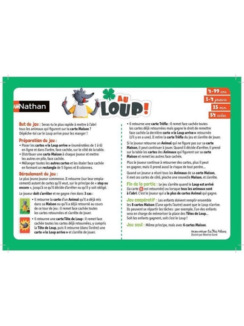 Jeu de cartes : Au Loup ! - Kiabi