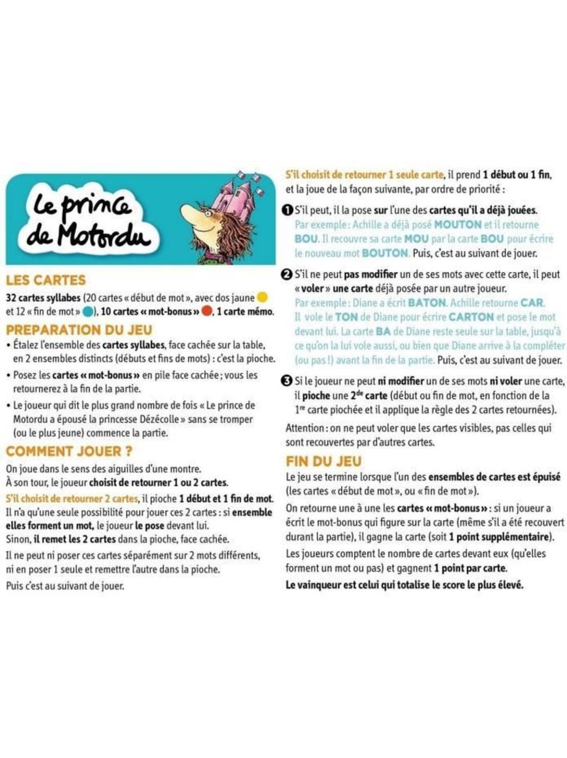 Jeu de cartes Le prince de Motordu N/A - Kiabi