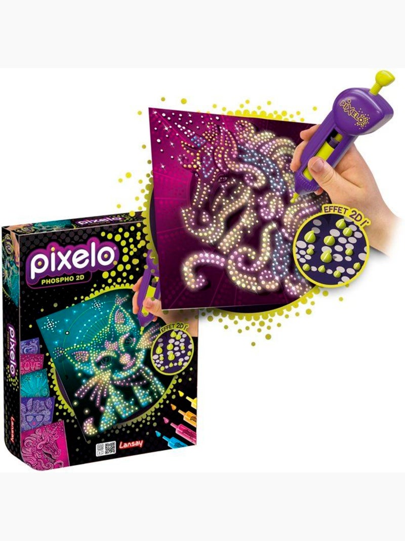 Jeu de coloriage - lansay - 20285 - pixelo phospho 2d Bleu - Kiabi