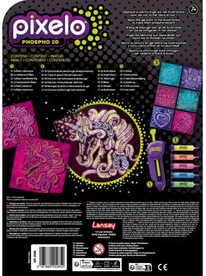 Jeu de coloriage - lansay - 20285 - pixelo phospho 2d Bleu - Kiabi