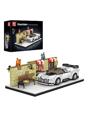 Jeu de construction de super voitures de sport Centodieci côté rue