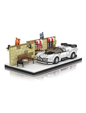 Jeu de construction de super voitures de sport Centodieci côté rue