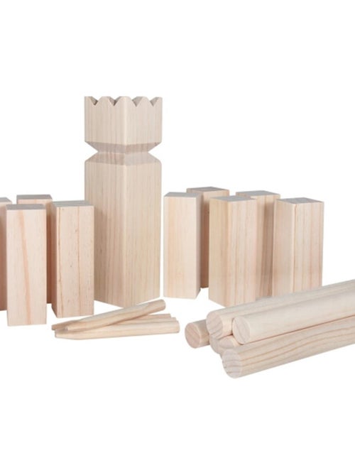Jeu de construction en bois suédois Kubb 21-pièces - Kiabi