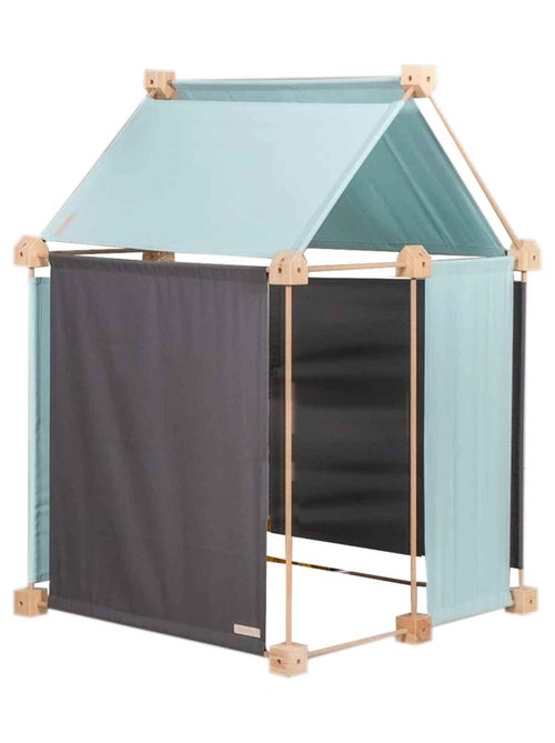 Jeu de construction géant en bois et tissu bleu bio fabriqué en Espagne Kernel Trigonos - Kiabi