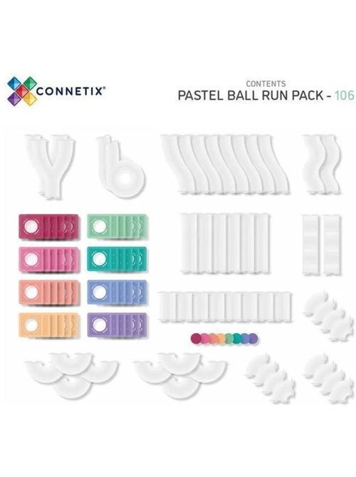 Jeu de construction magnétique ball run pack pastel - 106 pièces - Kiabi Jeu de construction magnétique ball run pack pastel - 106 pièces - Kiabi