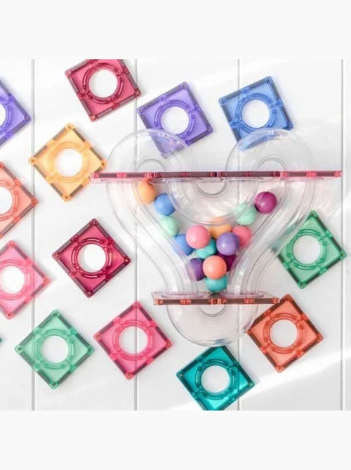 Jeu de construction magnétique ball run pack pastel - 106 pièces - Kiabi Jeu de construction magnétique ball run pack pastel - 106 pièces - Kiabi