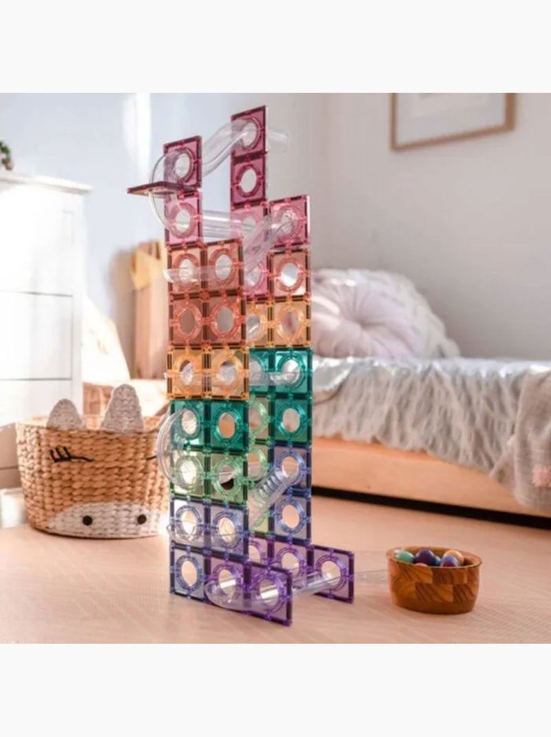 Jeu de construction magnétique ball run pack pastel - 106 pièces Multicolore - Kiabi