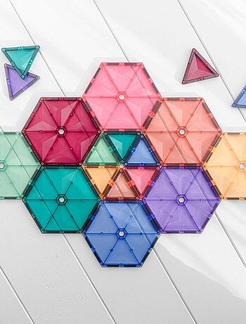 Jeu de construction magnétique geometry pack pastel - 40 pièces