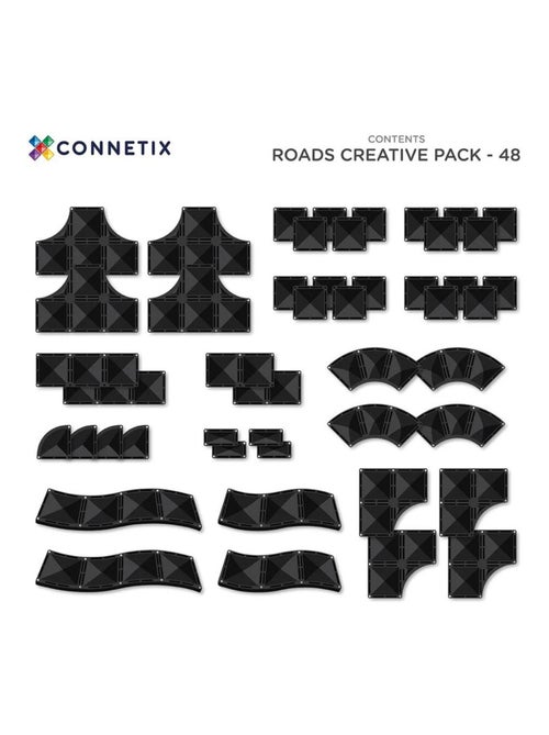 Jeu de construction magnétique Roads pack - 48 pièces - Kiabi
