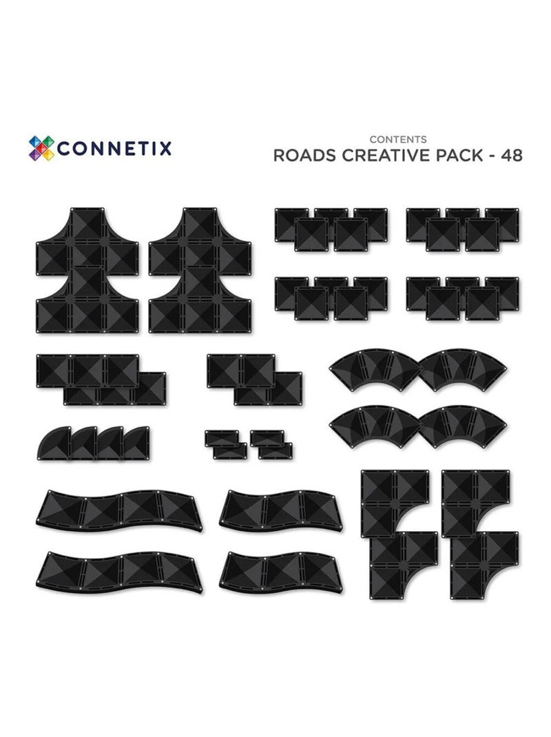 Jeu de construction magnétique Roads pack - 48 pièces Multicolore - Kiabi