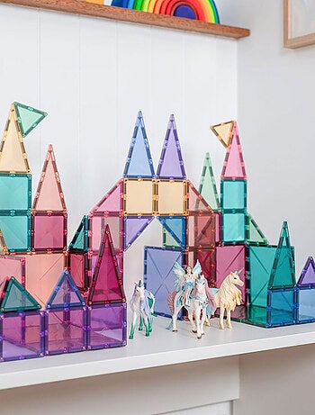 Jeu de construction magnétique Starter Pack Pastel - 64 pièces