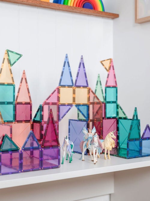 Jeu de construction magnétique Starter Pack Pastel - 64 pièces - Kiabi