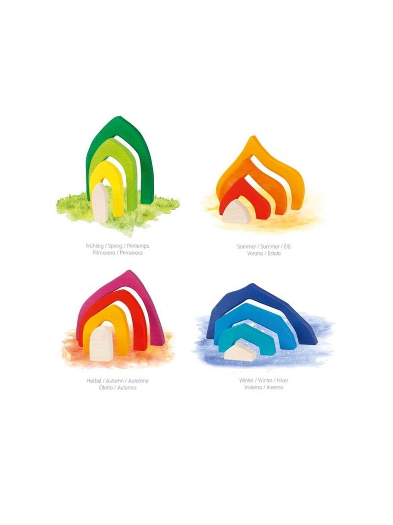 Jeu de construction Quatre saisons Rouge - Kiabi